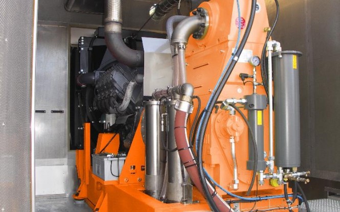 واترجت دیزلی تعبیه شده در کانتینر (سایلنسردار) 2000 بار فشارقوی جهت شستشو و رسوب زدایی صنعتی مدل CD-550 ساخت دن جت دانمارک